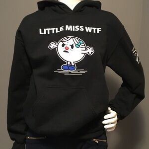 Grunt Style Little Miss WTF Graphic Hoodie - Black